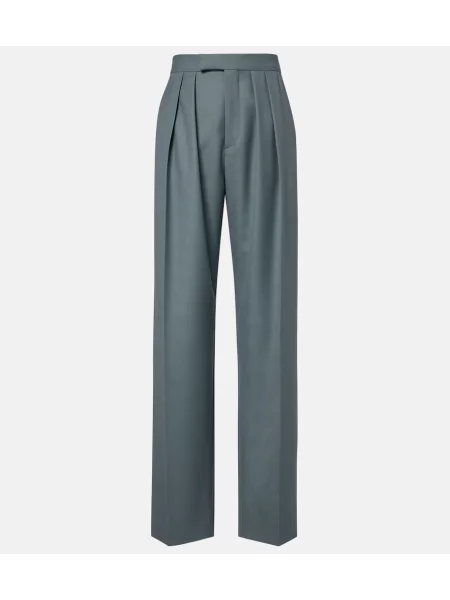 Pantaloni Chloé de lână verde