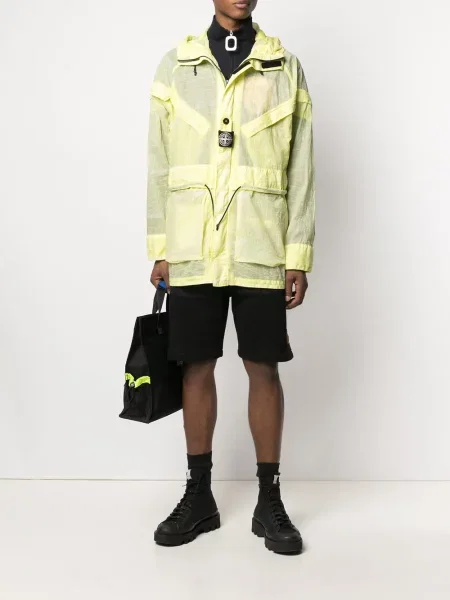 Geacă parka Stone Island cu strasuri galben
