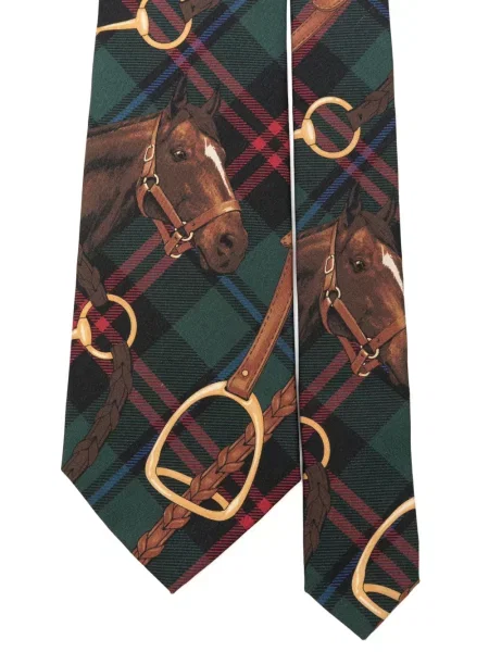 Pulover Polo Ralph Lauren de lână în carouri cu imagine verde
