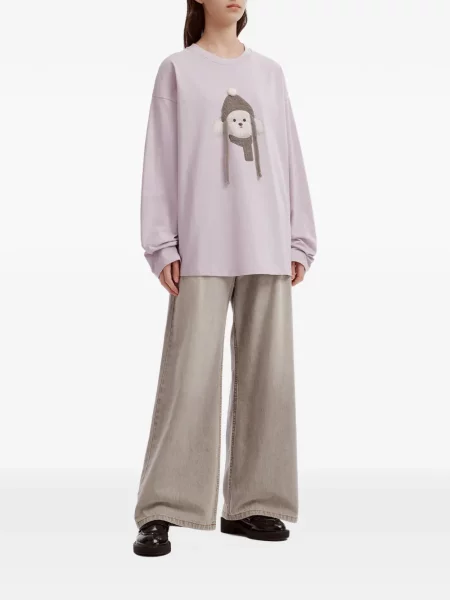 Lung tricou Tout A Coup cu imagine violet