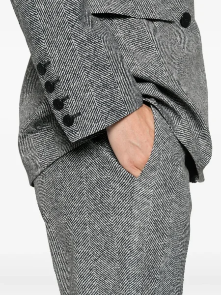 Pantaloni Ermanno Scervino cu model herringbone gri