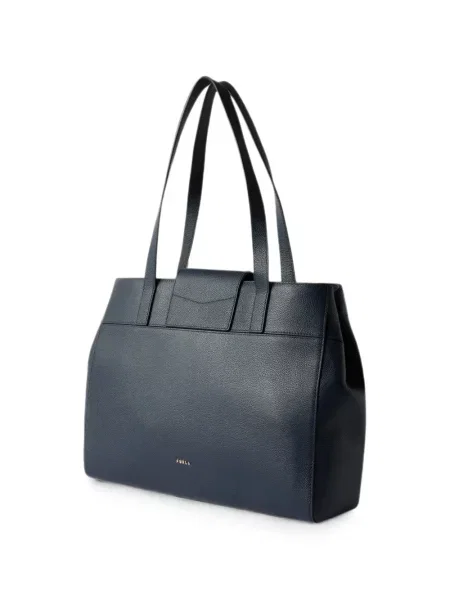 Geantă shopper Furla din piele albastru