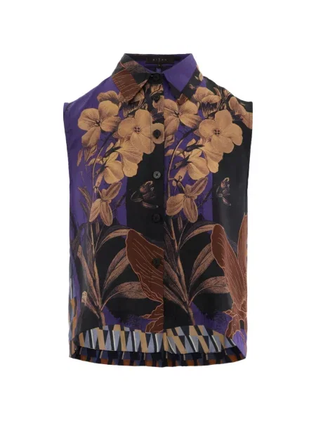 Cămașă Biyan fără mâneci cu model floral cu imagine violet
