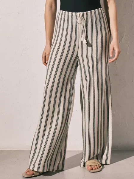 Women'secret nohavice loungewear dámske s viskózou béžová