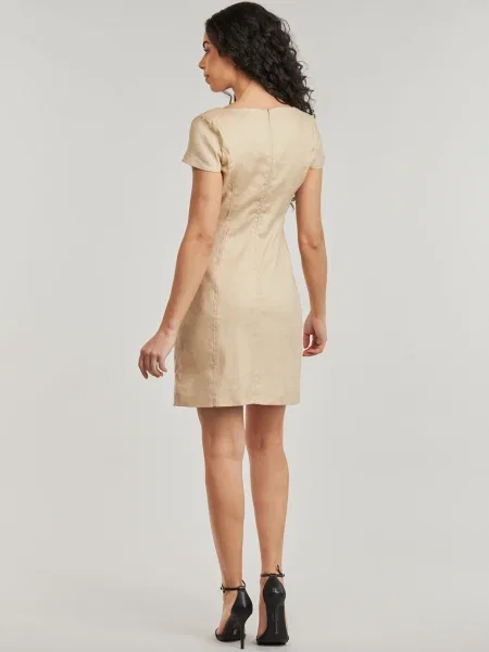 Rochie mini Guess cu funde de in bej
