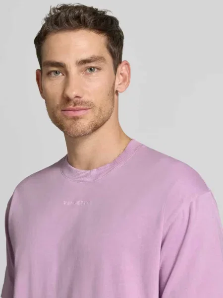 T-shirt o kroju relaxed fit z czystej bawełny Marc O'polo niebieska