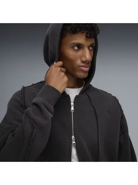PUMA rozpinana bluza z kapturem CLRT 2G Odzież S czarny