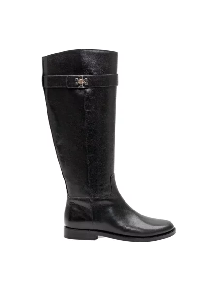 Kozaki Tory Burch skórzane czarne
