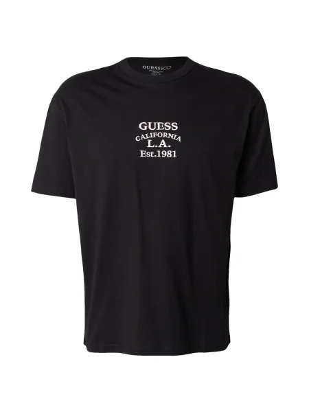 Guess Tricou Negru Oversize alb