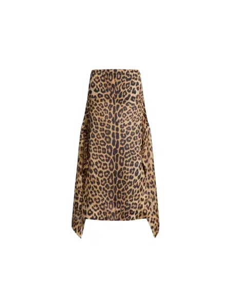Spódnica maxi Alberta Ferretti w panterkę brązowa