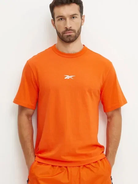 Tričko Reebok s potiskem oranžová