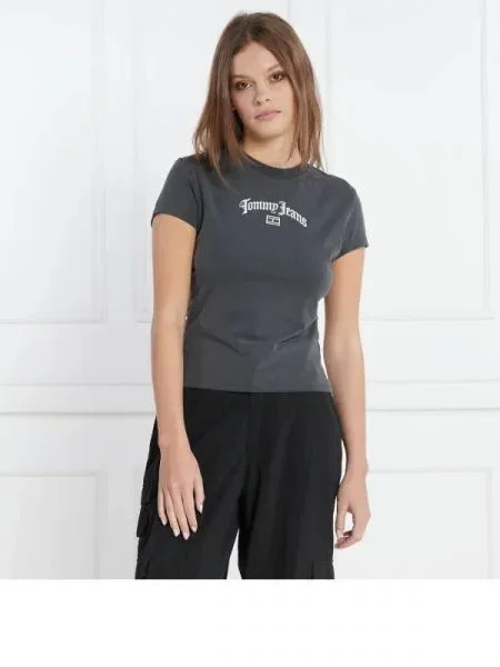 Tommy Jeans Tricou BBY GRUNGE gri
