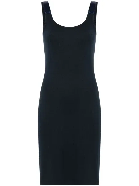 Mały sukienka mini Helmut Lang garniturowa prążkowana niebieska