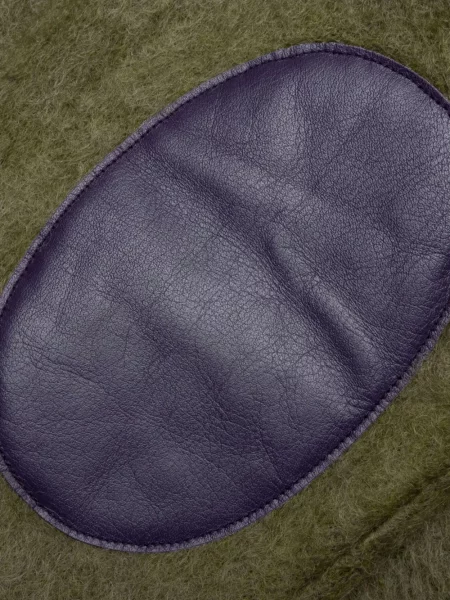 Cardigan Needles din piele verde