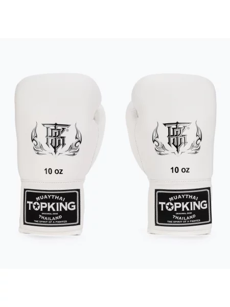 Rękawice bokserskie Top King Muay Thai Pro white białe