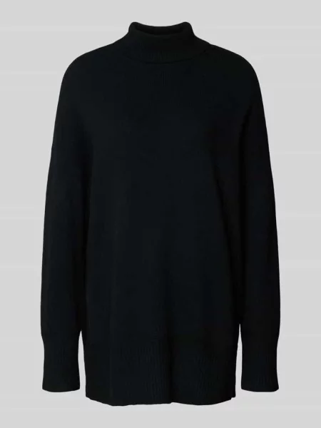 Golf o kroju relaxed fit z dzianiny z dodatkiem wełny model ‘AQUARIUS’ Vero Moda czarny