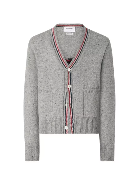 Cardigan Thom Browne tricotate gri