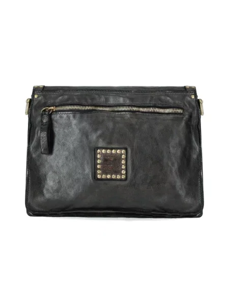 Torebka crossbody Campomaggi skórzana szara