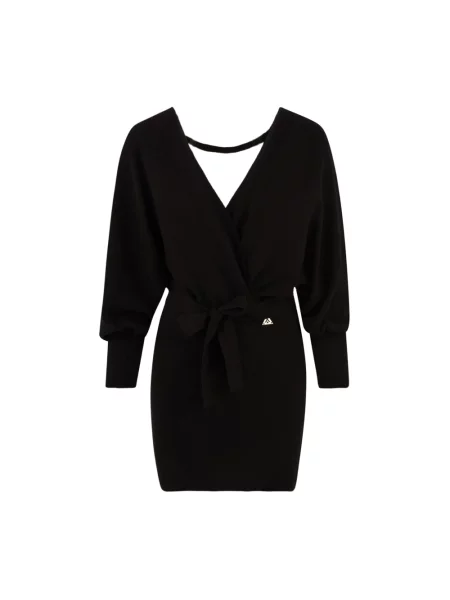 Dzianinowa krótka sukienka Akep czarna