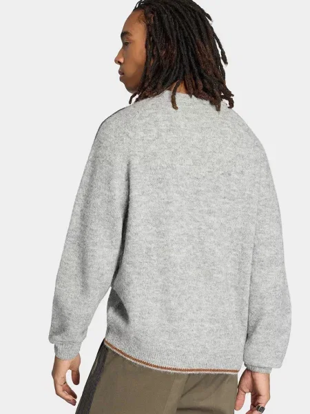 Pulover adidas Fluffy Knit Crew Sweatshirt Medium Grey Heather M gri