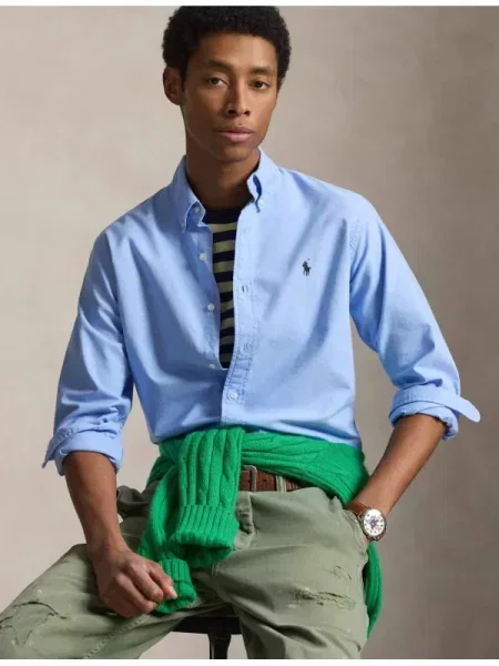 POLO RALPH LAUREN Cămașă | Custom fit oxford albastru