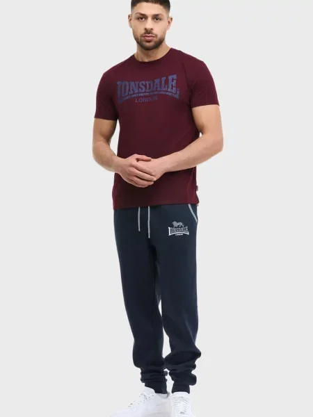 Футболка Lonsdale с автографом бордовая