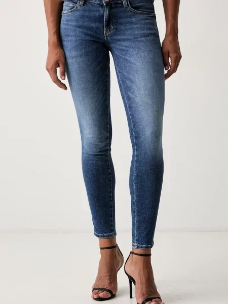 Guess blugi skinny pentru femei CURVE X albastru