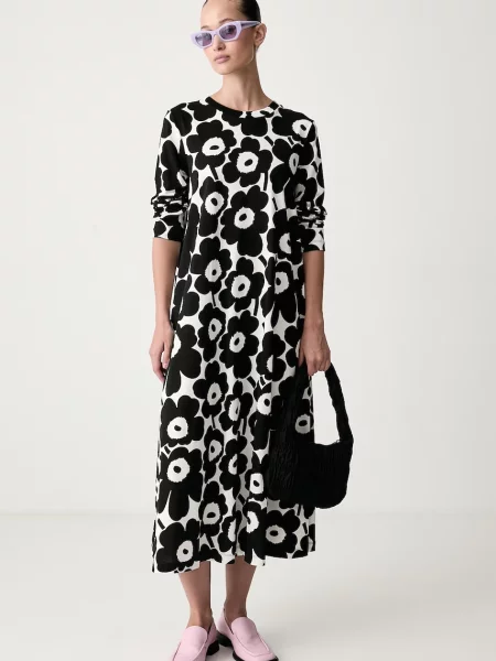 Marimekko rochie evazată din negru