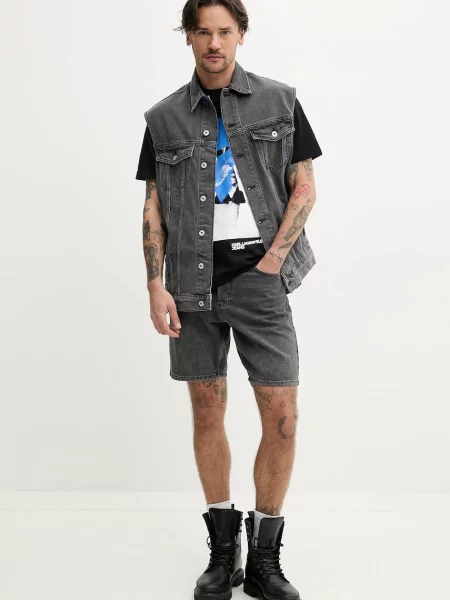 Джинсова безрукавка Karl Lagerfeld Jeans перехідна сірий