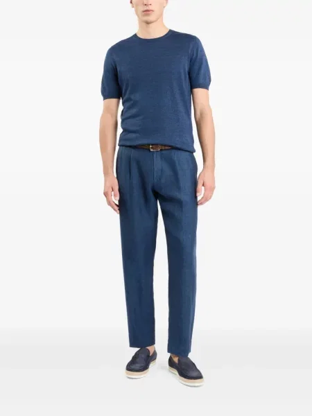 Tricou Fay tricotate albastru