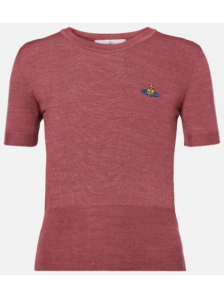 Top Vivienne Westwood wełniany czerwony