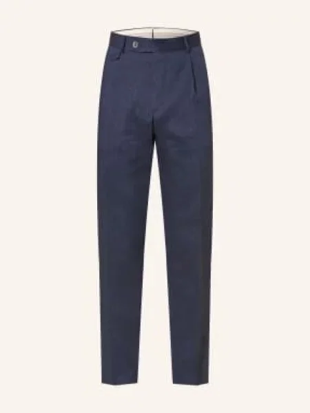 Windsor. Spodnie Do Garnituru Silvi O Kroju Extra Slim Fit Z Lnu blau