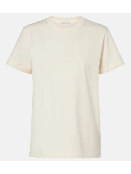 Tricou Moncler din jerseu alb