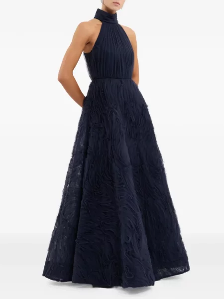Rochie maxi Rebecca Vallance cu volane albastru