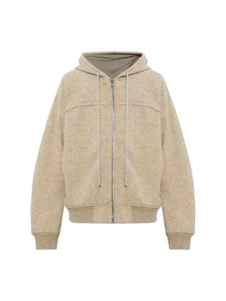 Bluza z kapturem Rick Owens z kapturem beżowa