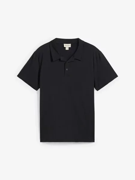Shirt polo z bawełny organicznej czarna