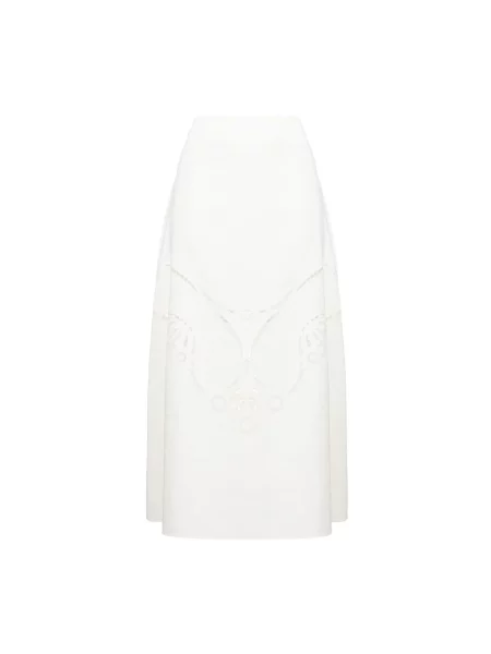 Spódnica midi Chloe do kolan biała
