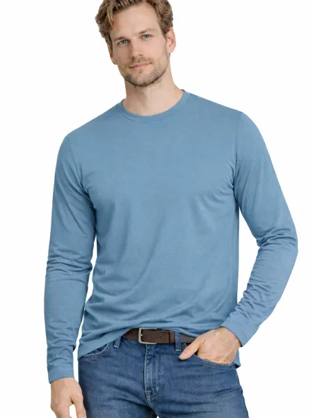 Tricou cu mânecă lungă Fabregas cu mâneci lungi albastru