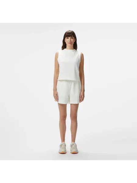 Lacoste T-Shirt Z Okrągłym Dekoltem Bez Rękawów Slim Fit biały