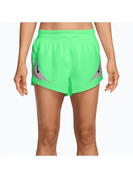 Pantaloni scurți de alergare pentru femei Nike AeroSwift illusion green/black negru
