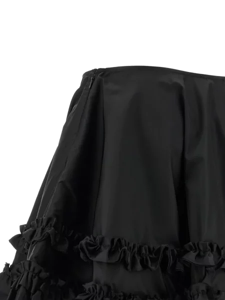 Fusta mini Ganni cu volane negru