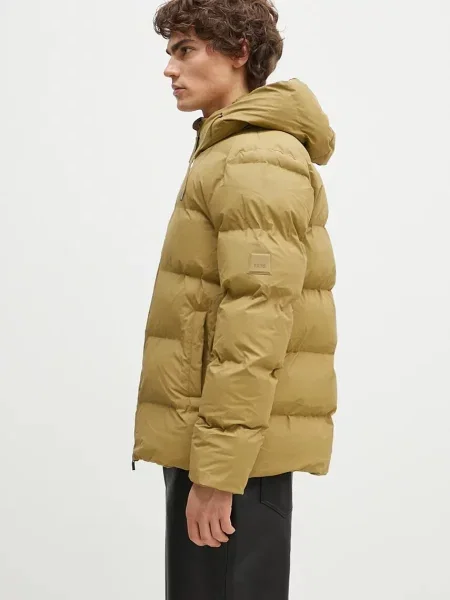 Rains kurtka Alta Puffer Jacket zimowa oversize zielony