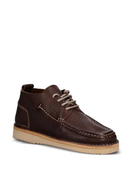 Botine Fracap cu șireturi din piele maro