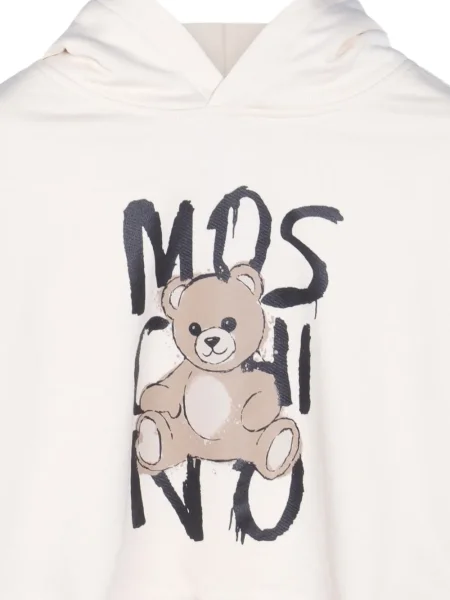 Bluza z kapturem dziecięca Moschino biała