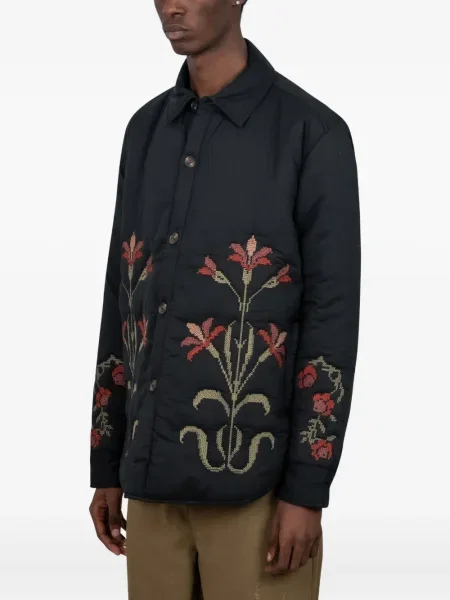 Geacă Baziszt cu model floral negru