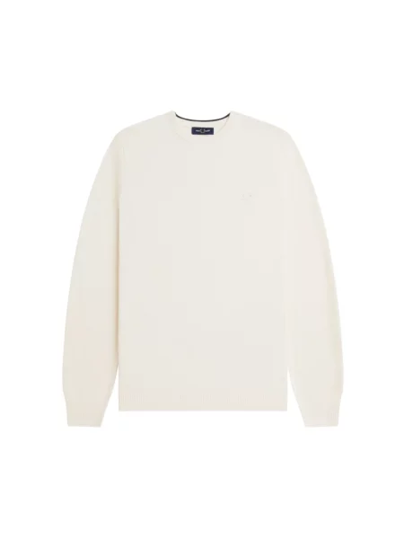 Fred Perry Sweter Z Piki weiss beżowy