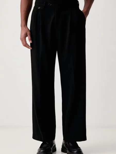 AllSaints pantaloni pentru bărbați cu amestec de lână COLWYN negru
