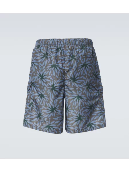 Slip de baie Prada cu model floral gri