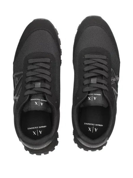 Мрежести маратонки Armani Exchange черно