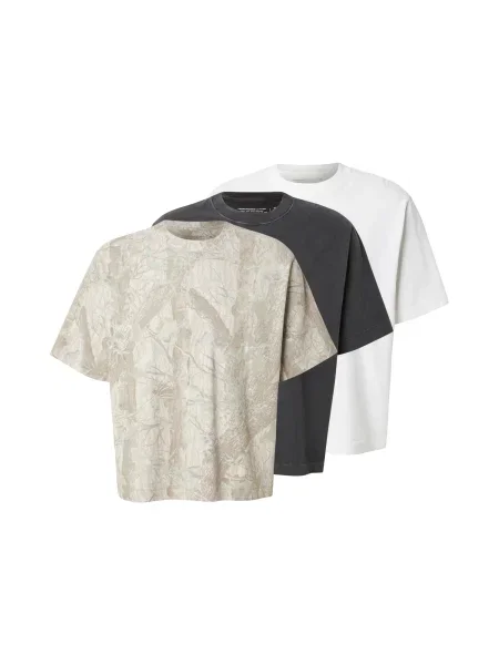 Abercrombie & Fitch Majica kremna / črna bela